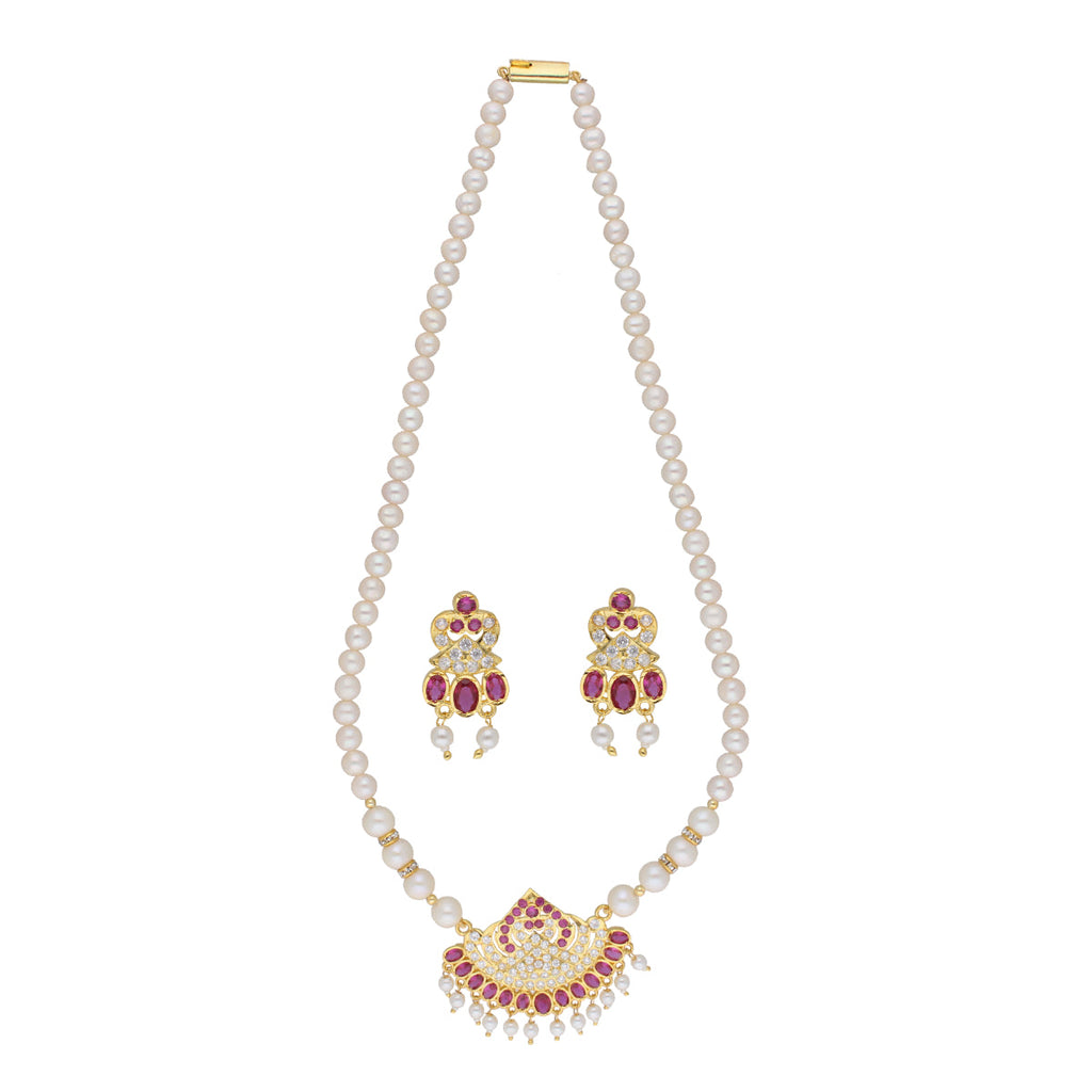 J Pearls Tulsi 1 Line Round Pearl Necklaces - Real Pearl Jewelry