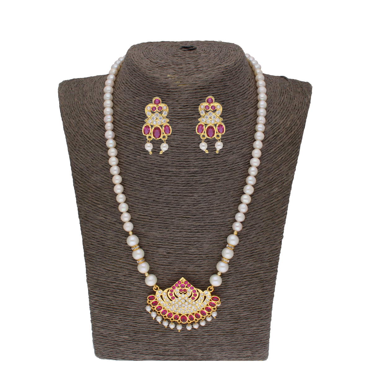 J Pearls Tulsi 1 Line Round Pearl Necklaces - Real Pearl Jewelry