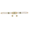 J Pearls Kavya 3 Lines Round Choker Set - Real Pearl Jewelry
