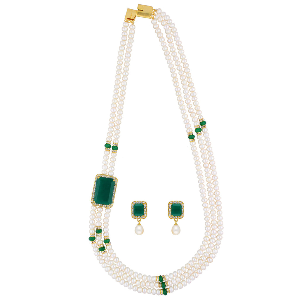 J Pearls Eye-Catching 3 String Necklace Set - Real Pearl Jewelry