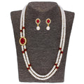 J Pearls Prominent 2 String Necklace Set - Real Pearl Jewelry