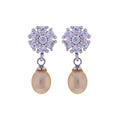 J Pearls Pink Pearls Drop Earrings - Real Pearl Jewelry