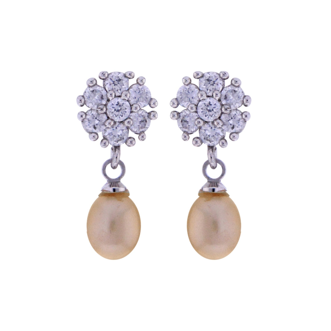 J Pearls Pink Pearls Drop Earrings - Real Pearl Jewelry
