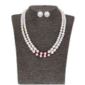 J Pearls 2 Line 5-6Mm Oval Pearl Set - Real Pearl Jewelry