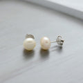 J Pearls Chic 925 Silver Stud Earrings
