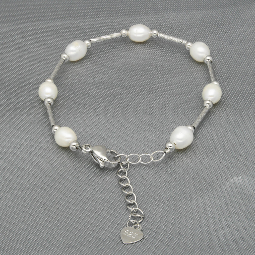 J Pearls Classic White Pearl Bracelet