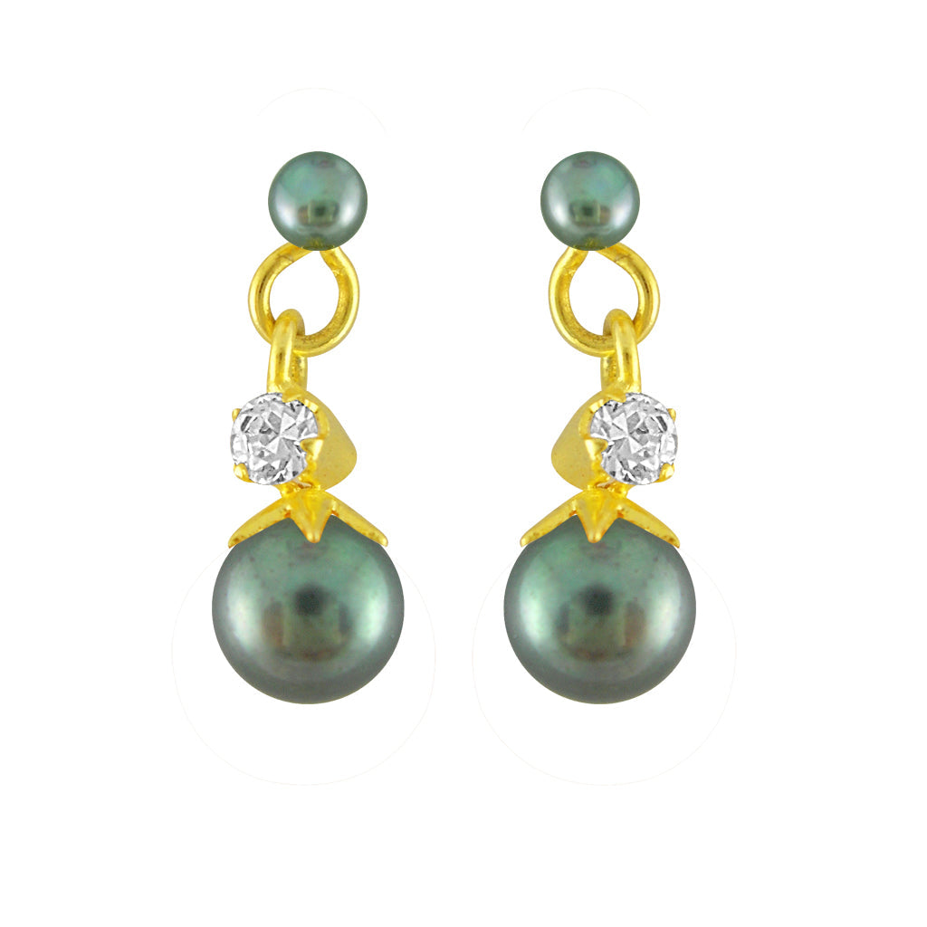 J Pearls Grey Pearl Earrings - Real Pearl Jewelry