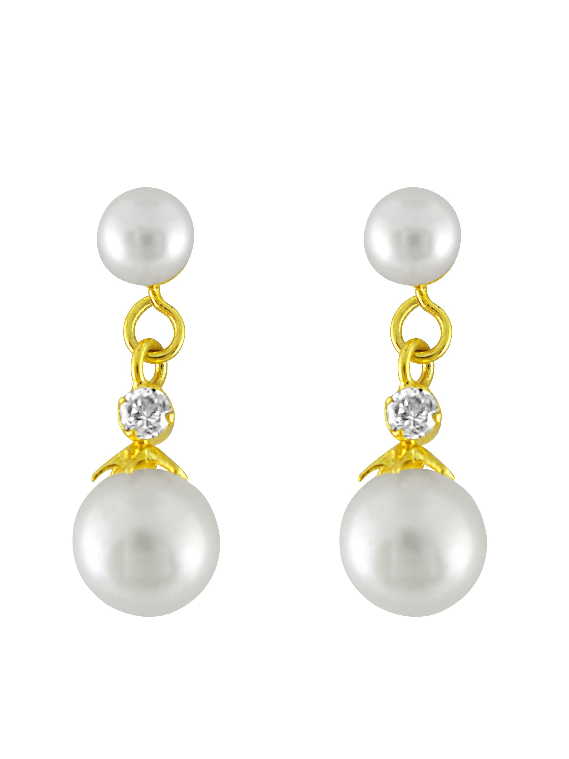 J Pearls White Beauty Pearl Earrings - Real Pearl Jewelry