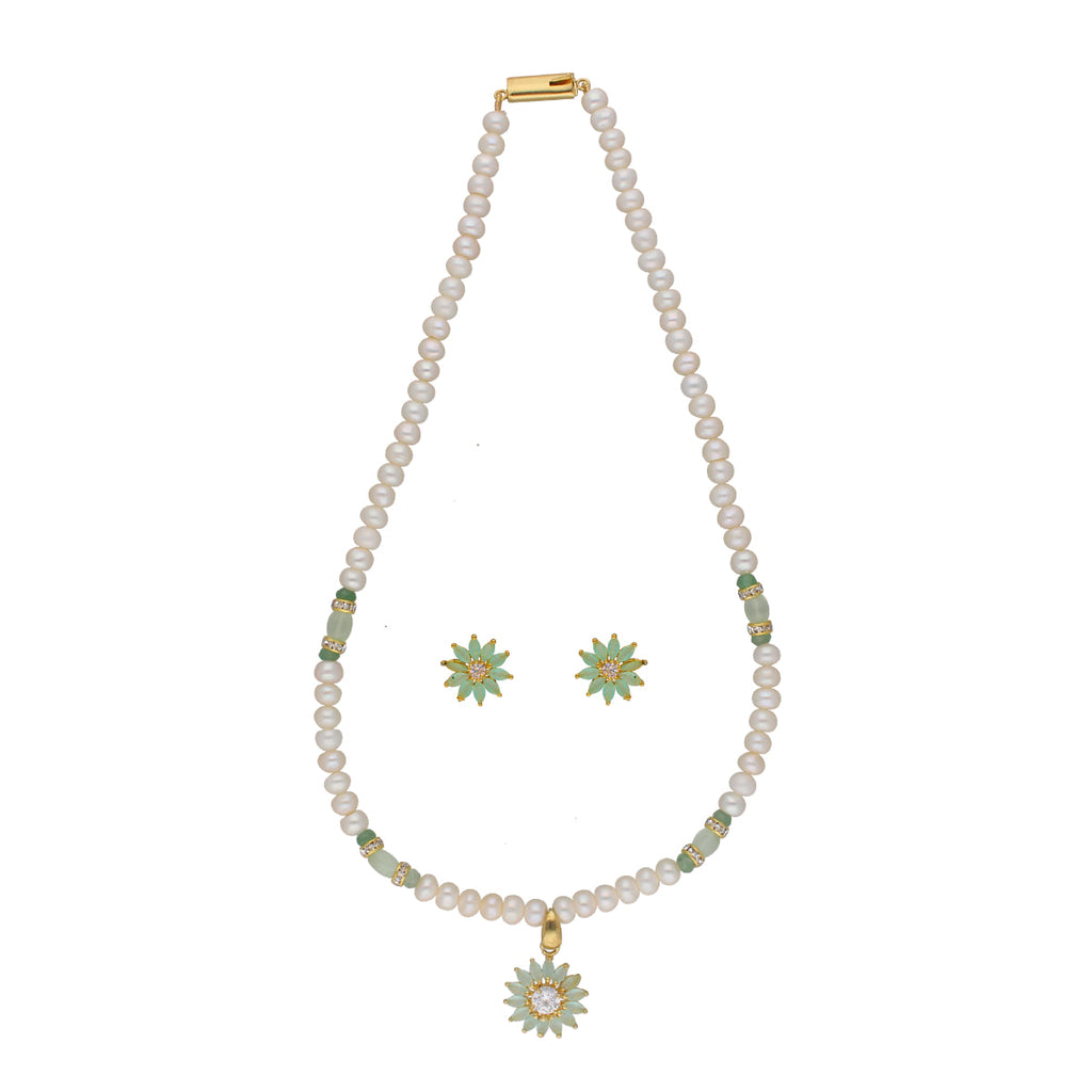 J Pearls Babita 1 Line Pearl Sets - Real Pearl Jewelry
