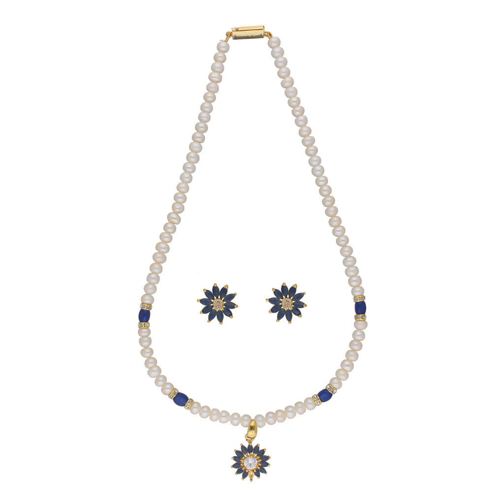 J Pearls Eeshika 1 Line Pearl Sets - Real Pearl Jewelry