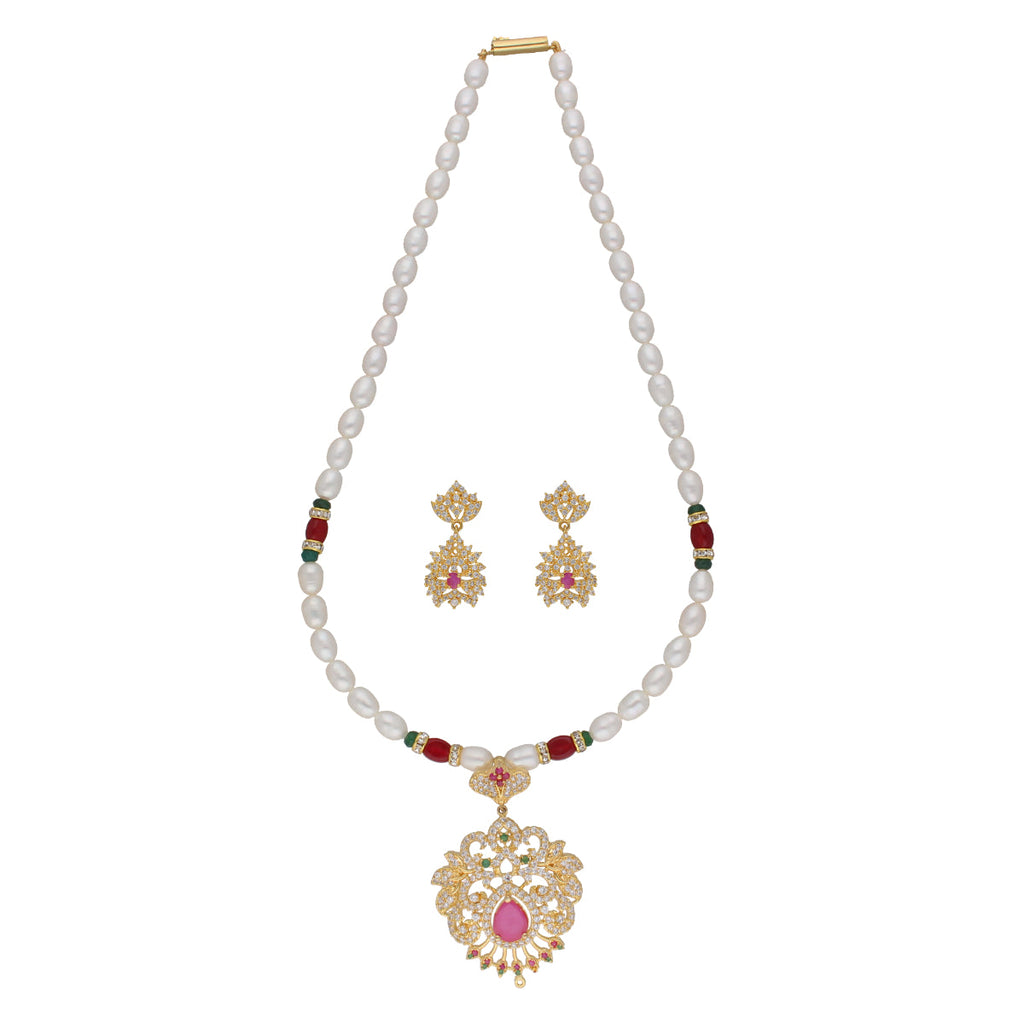 J Pearls Bahgvanti 1 Line Pearl Sets - Real Pearl Jewelry