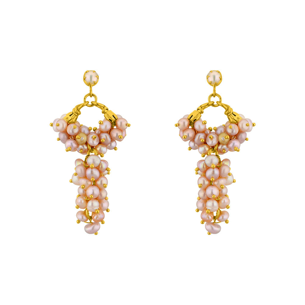J Pearls Stunning Pink Balis - Real Pearl Jewelry