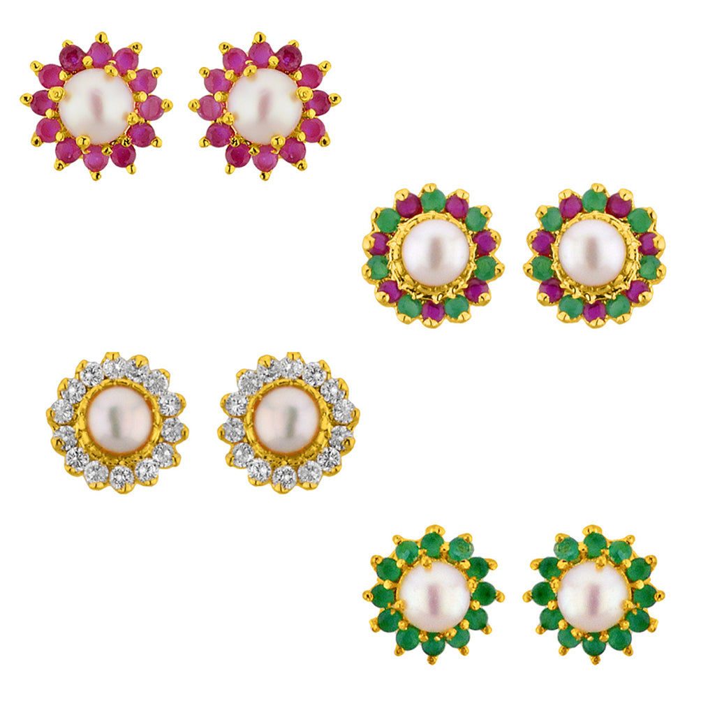 J Pearls Green Earrings - Real Pearl Jewelry