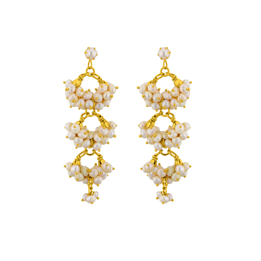 J Pearls Triple Hangings - Real Pearl Jewelry