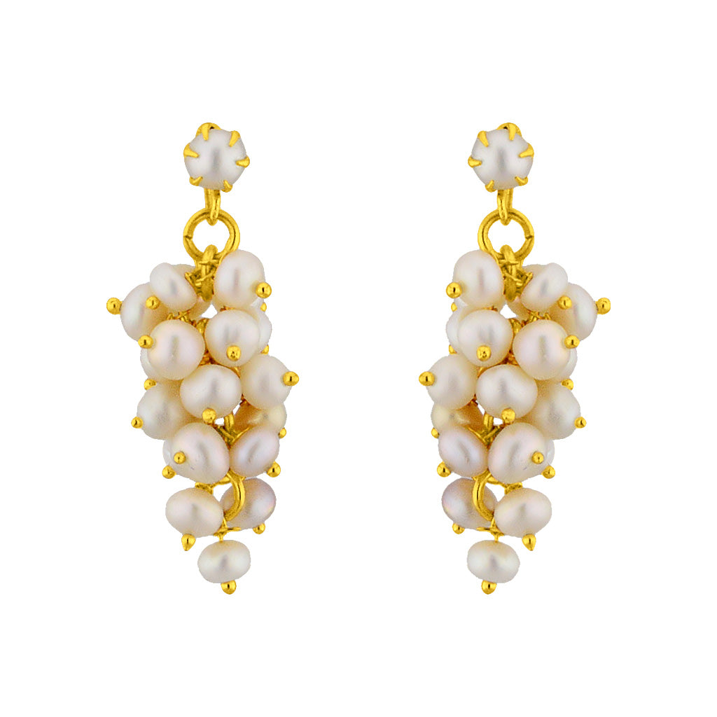 J Pearls Grape Gucha Hangings - Real Pearl Jewelry