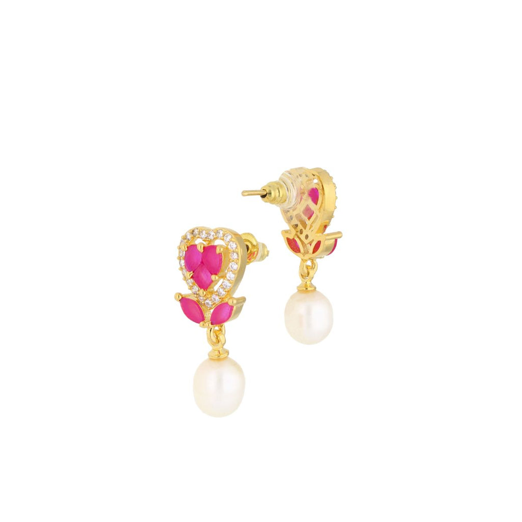 J Pearls Zigzag Pearl Earrings - Real Pearl Jewelry