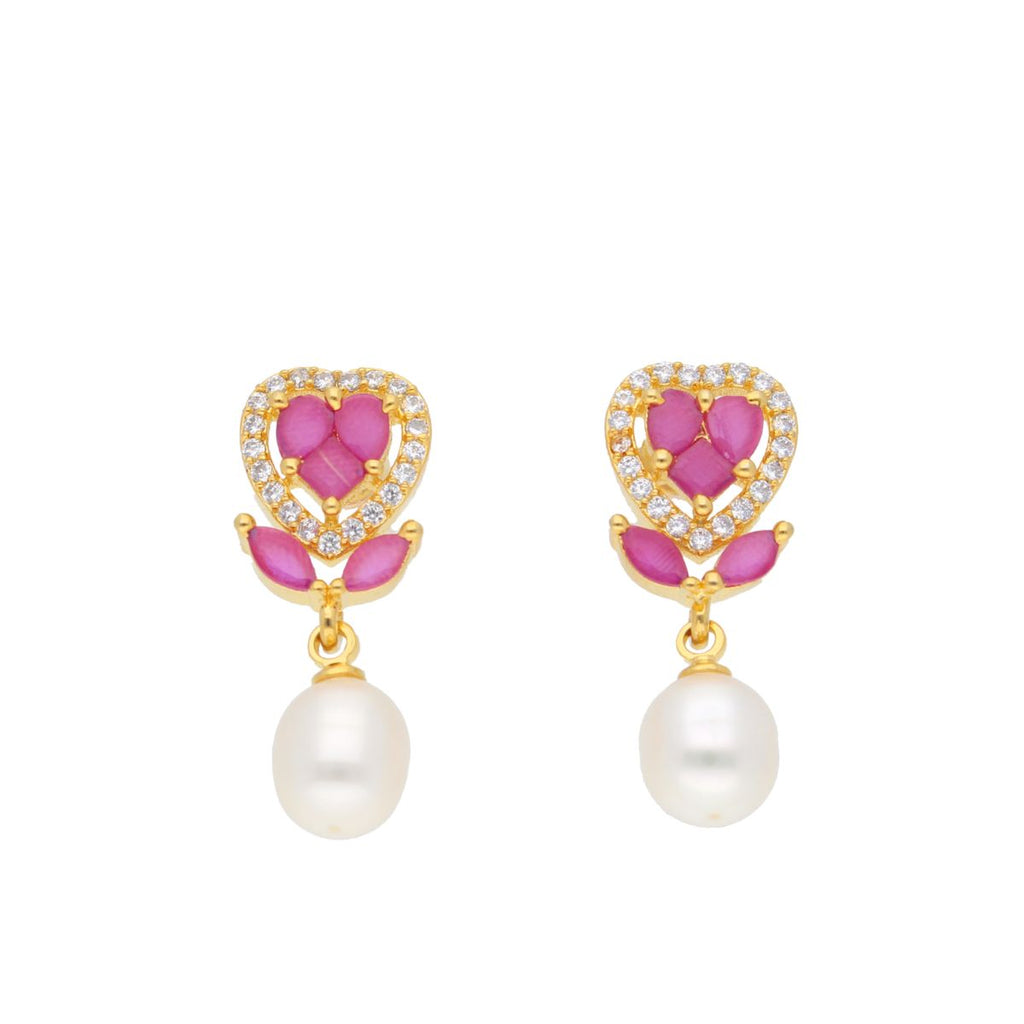 J Pearls Zigzag Pearl Earrings - Real Pearl Jewelry