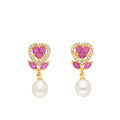 J Pearls Zigzag Pearl Earrings - Real Pearl Jewelry