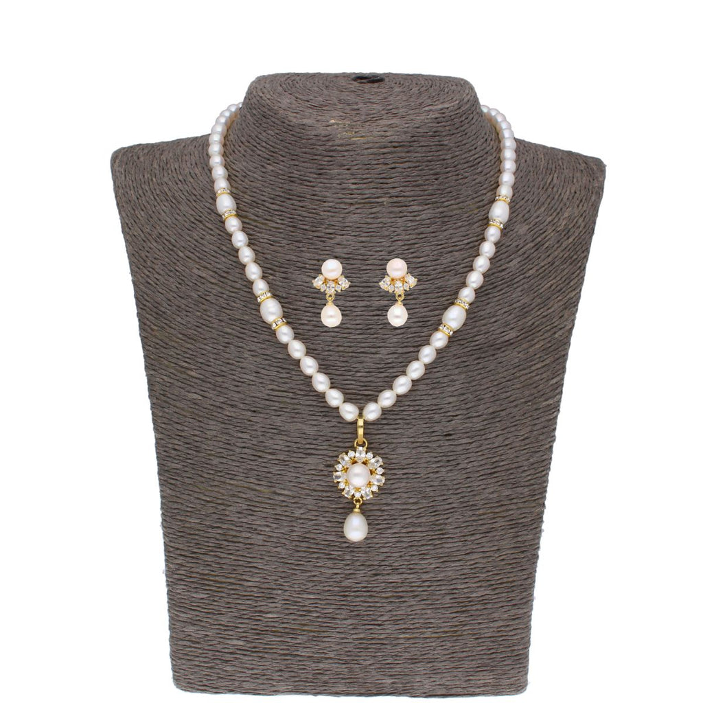 J Pearls Theertha Pearl Set - Real Pearl Jewelry