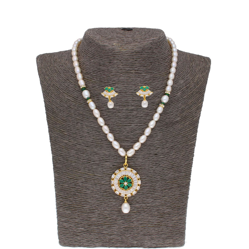 J Pearls Theertha Pearl Set - Real Pearl Jewelry