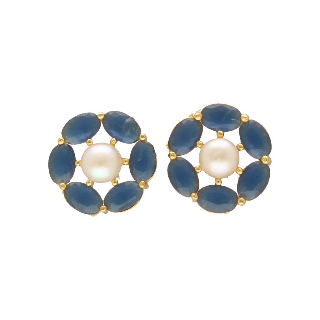 J Pearls Henna Pearl Earrings