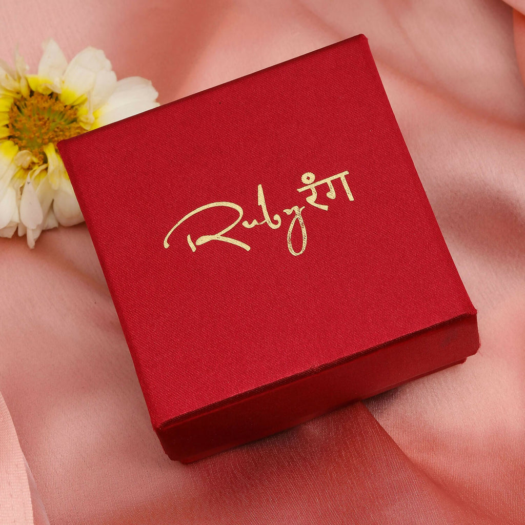 Duet Mufli Meenakari and Diamond Gold-Polished Earrings (Gold) - Ruby Raang