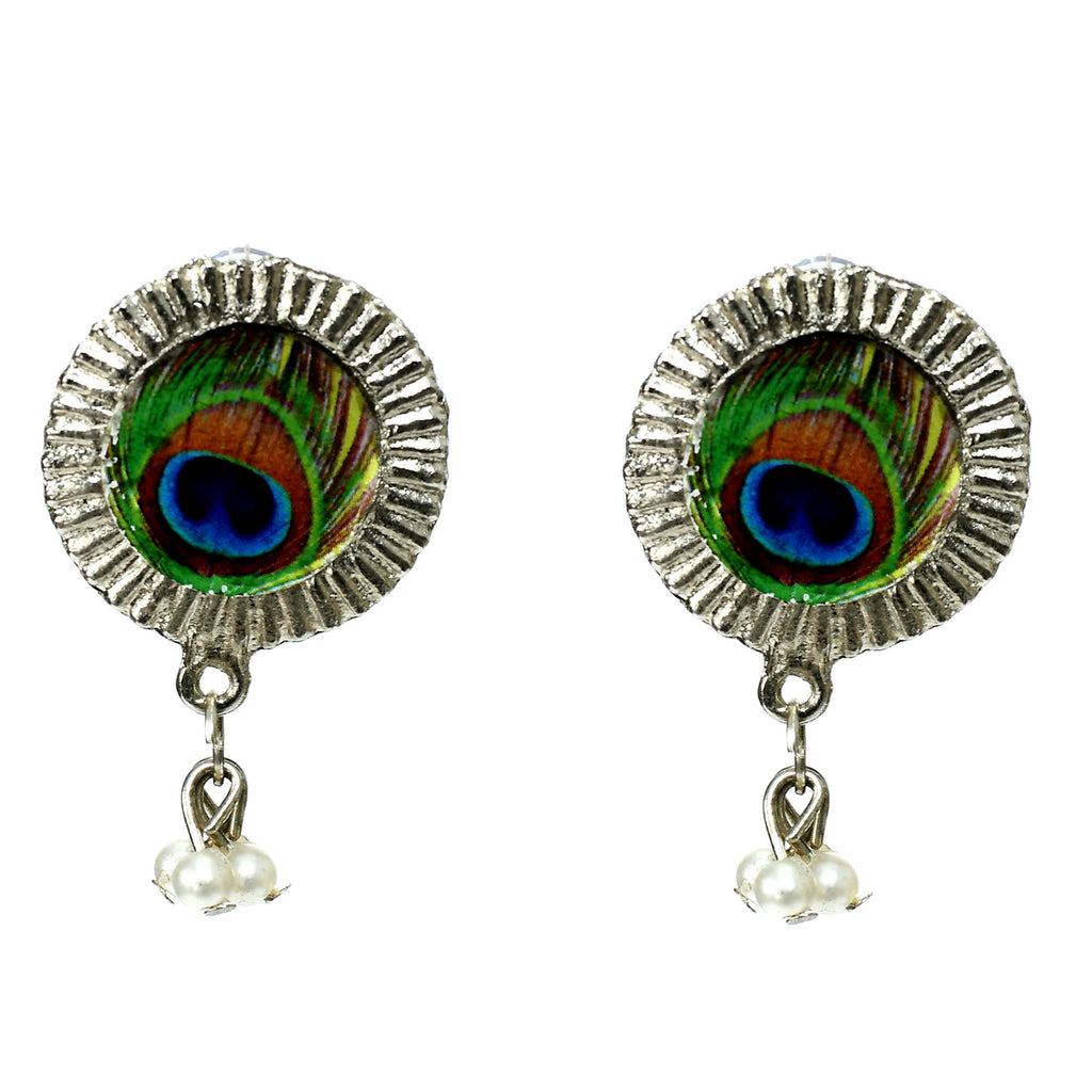 Mominos Fashion Johar Kamal Oxidised Silver-Plated Brass Finish Long Necklace For Women (Silver)