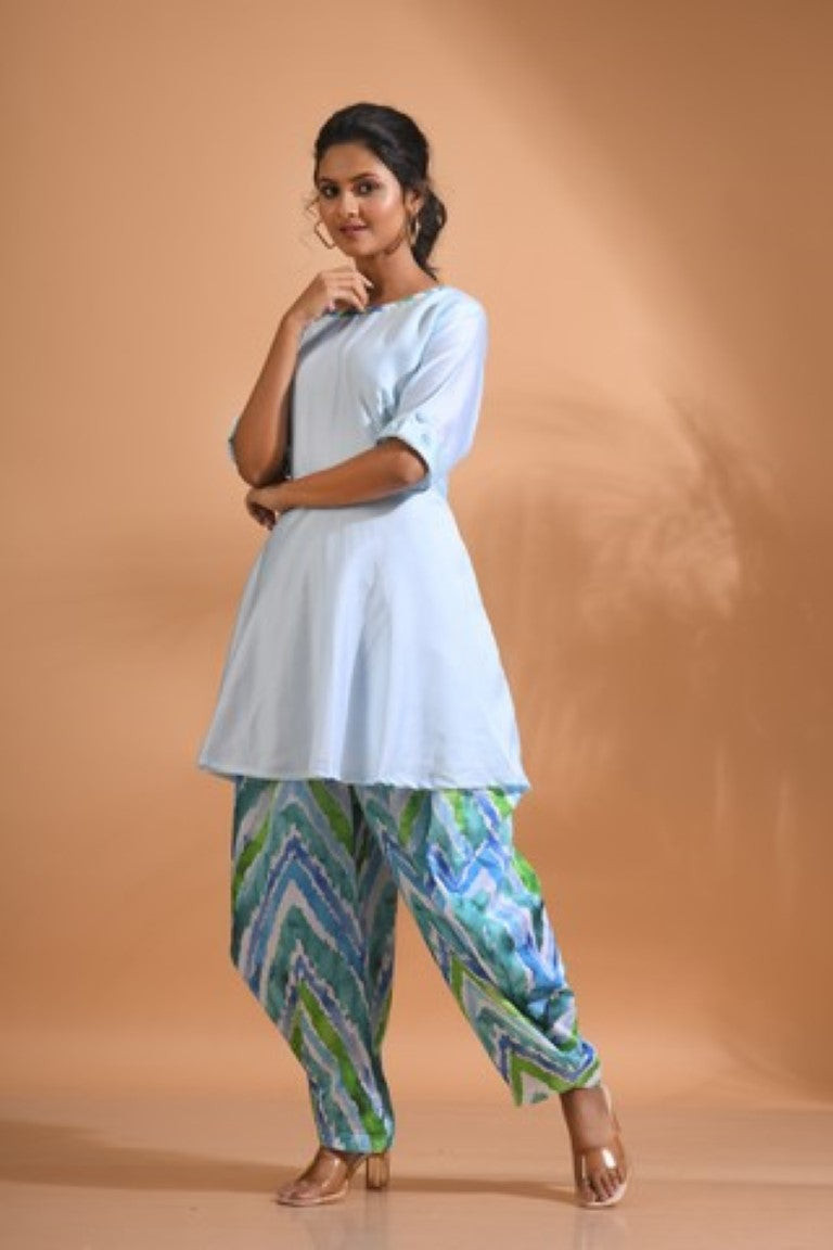 Morchari Patiala Salwar Top - Multicolour