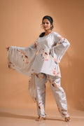 Morchari Kaftan Set With Hand Embroidery - Multicolour
