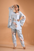 Morchari Kaftan Set With Hand Embroidery - Multicolour