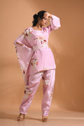Morchari Kaftan Set With Hand Embroidery - Multicolour