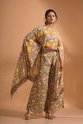 Morchari Kaftan Set With Hand Embroidery - Beige