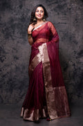 Morchari Organza Saree - Brown