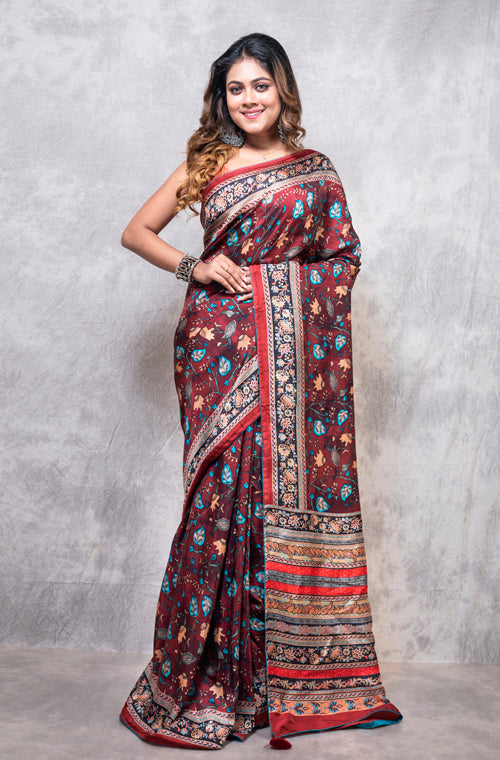 Morchari Pure Opara Saree Digital Print - Multicolour