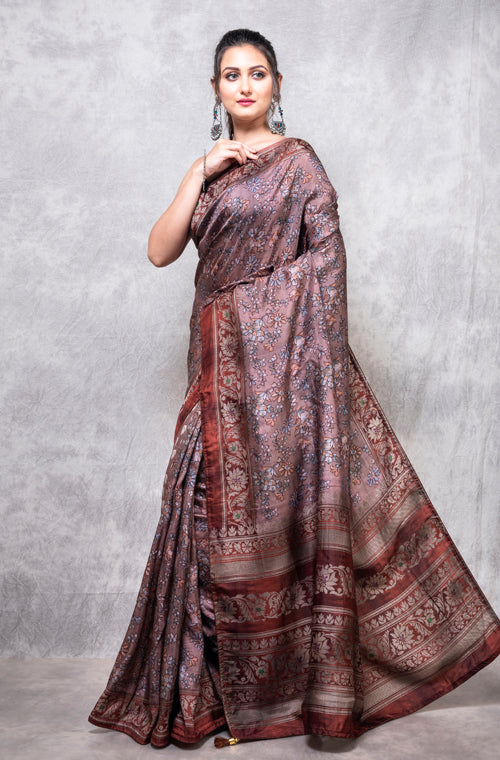 Morchari Pure Opara Saree Digital Print - Multicolour