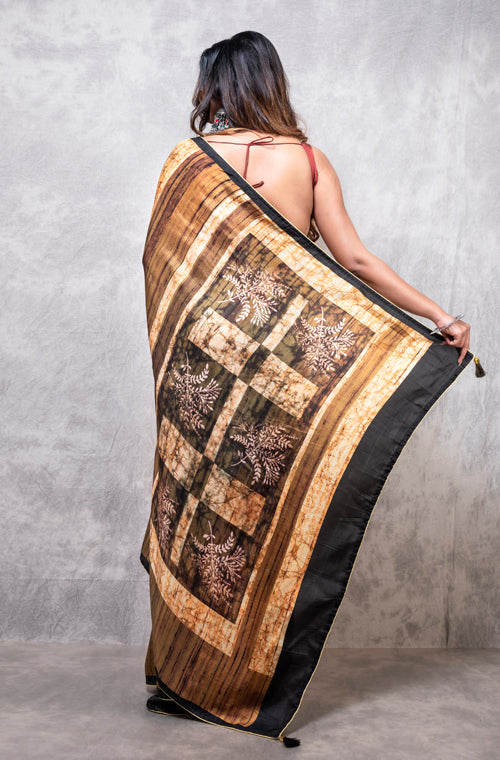 Morchari Pure Opara Saree Digital Print - Multicolour