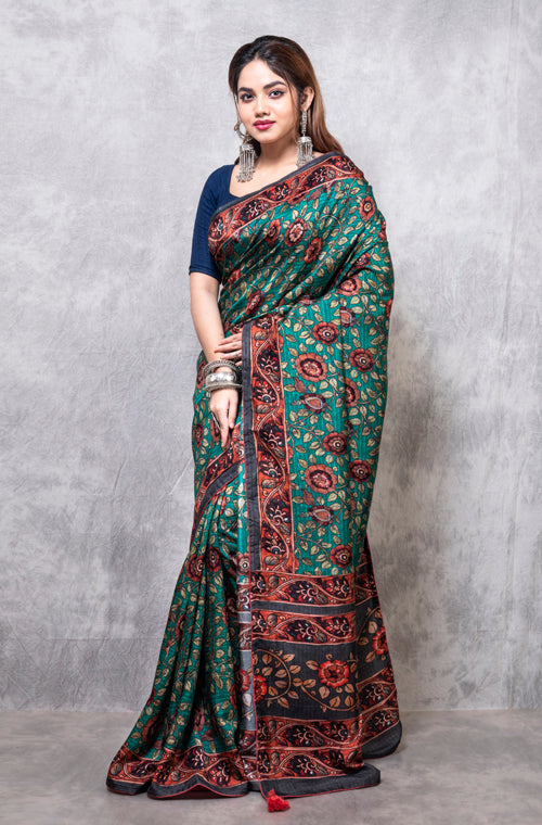 Morchari Pure Opara Saree Digital Print - Multicolour