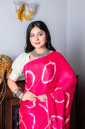 Morchari Chiffon Saree (Tie & Dye) - Rani