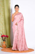 Morchari Heavy Embroidery Saree - Peach