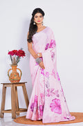 Morchari Semi Digital Print Saree - Multicolour