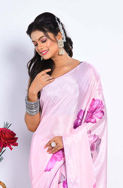 Morchari Semi Digital Print Saree - Multicolour