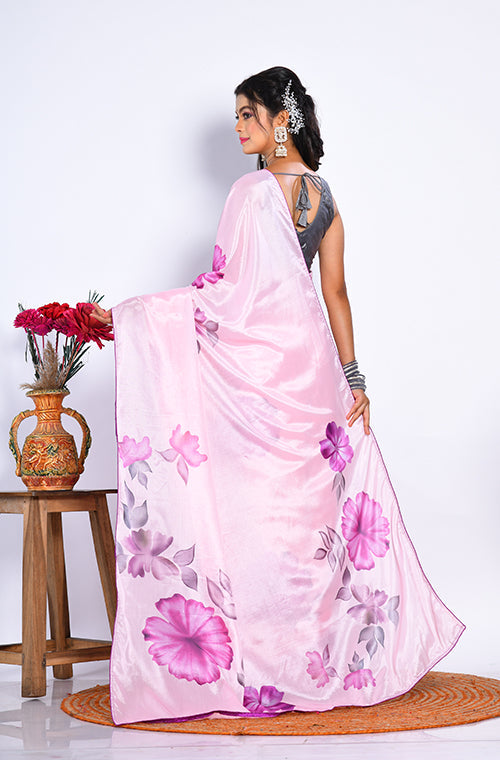 Morchari Semi Digital Print Saree - Multicolour