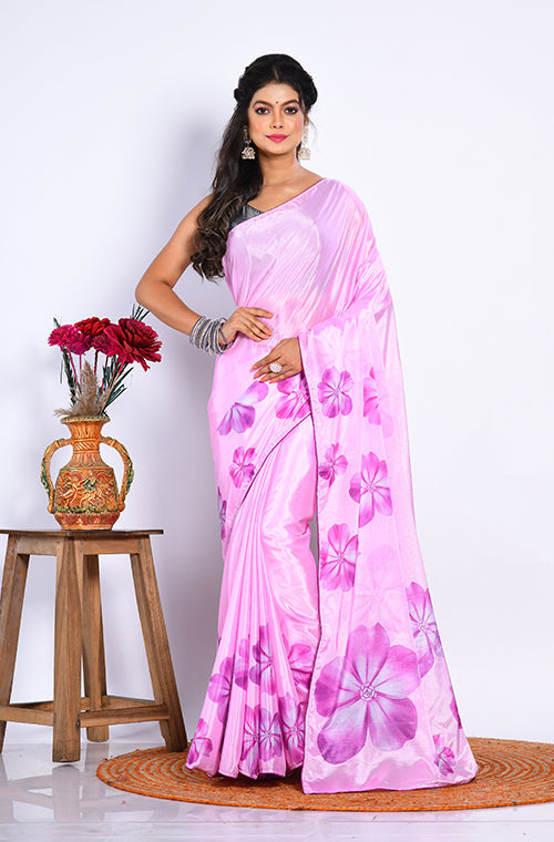 Morchari Semi Digital Print Saree - Multicolour