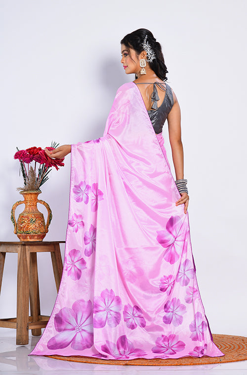 Morchari Semi Digital Print Saree - Multicolour