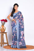 Morchari Semi Digital Print Saree - Multicolour