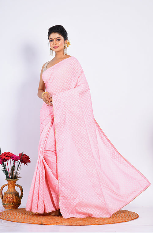 Morchari Baranasi Heavy Zari Saree - Peach