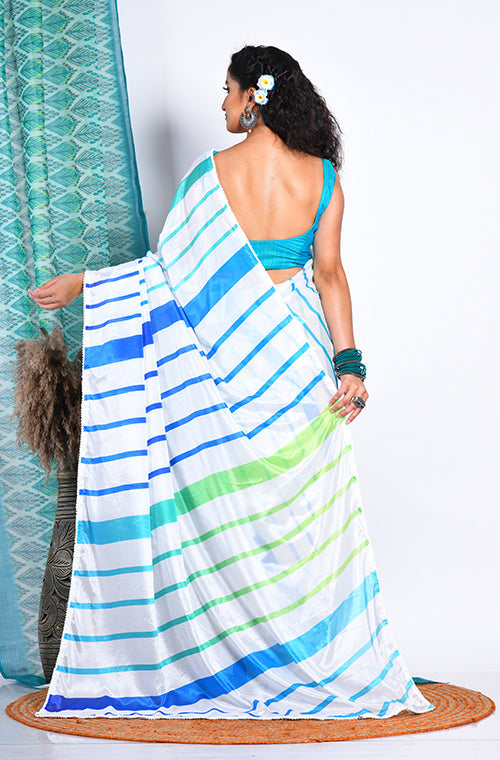 Morchari Semi Digital Print Saree - Multicolour