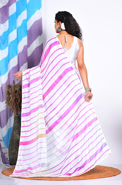 Morchari Semi Digital Print Saree - Multicolour