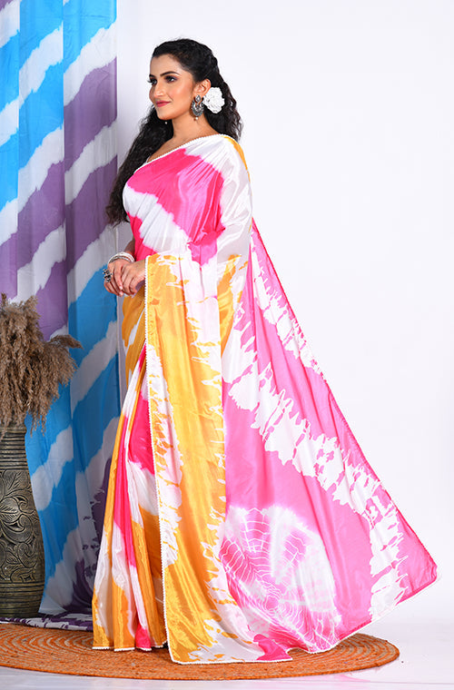Morchari Semi Digital Print Saree - Multicolour