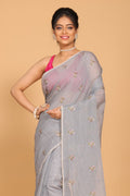 Morchari Kota Embroidery Saree - Grey